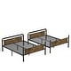 preview thumbnail 38 of 37, Metal Bunk Bed with Safety Guardrail Ladder and 8.1" Under Bed Storage, Vintage Wood and Gold Painting Detachable Bunk Bed