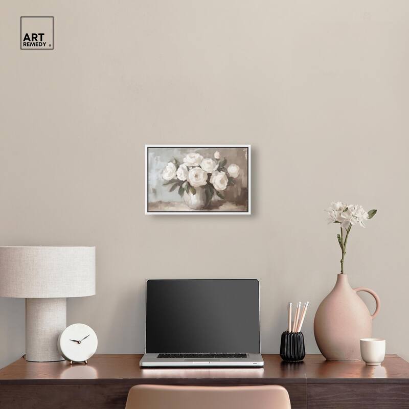 Creamy Cascade Cluster II Canvas by Art Remedy