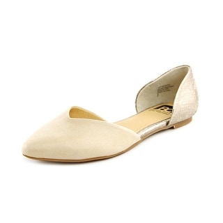 nude flats with black toe