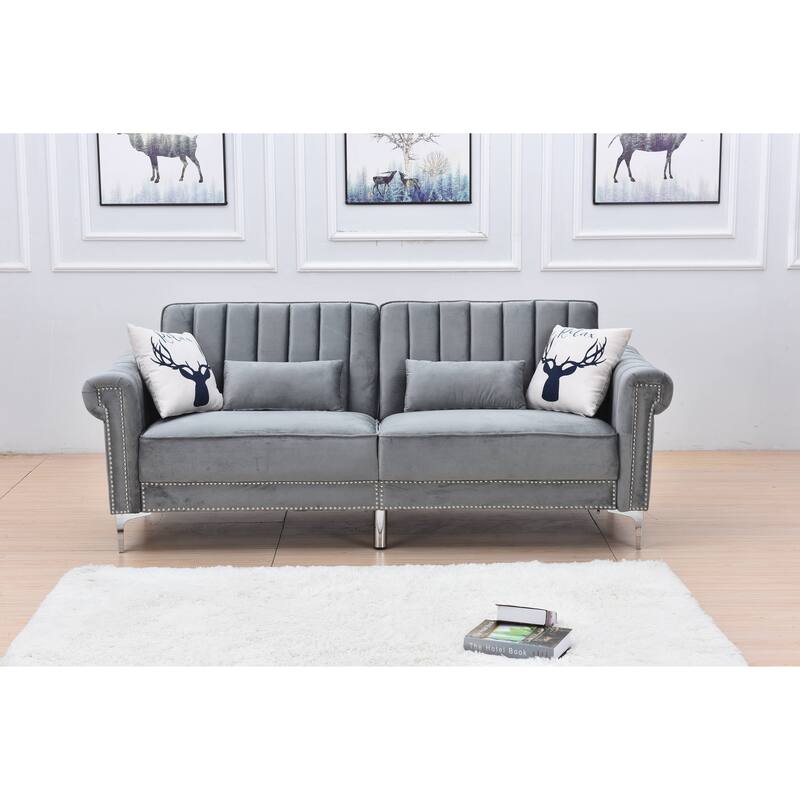Legend Furniture Covertible Velvet Sofa Bed Sleeper