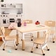 preview thumbnail 5 of 40, Kids Table and 4 Chairs Set Height Adjustable for Ages 2-10 Easy to Wipe Multi-Activity Kids Table and Chair Set Non-Slip