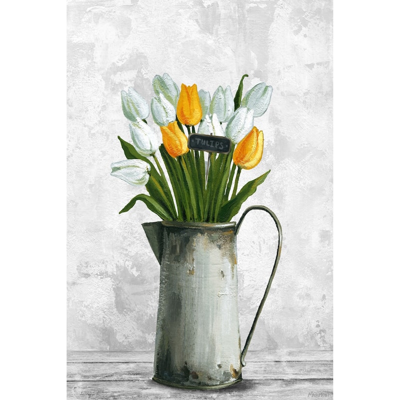 'Wonderful Tulips' Painting Print on Wrapped Canvas