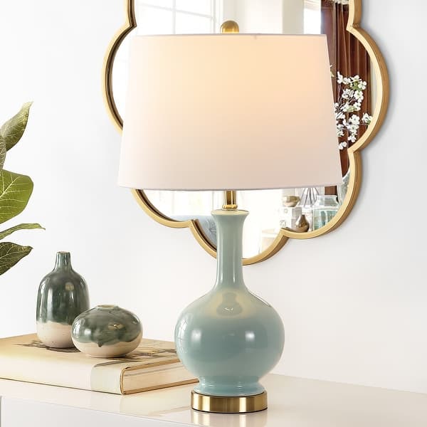 SAFAVIEH Lighting 26-inch Bowie Ceramic Table Lamp - 15" x 15" x 26"