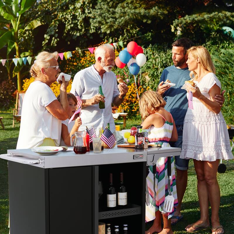 Royal Gourmet PC3201S Movable Kitchen Island Cart