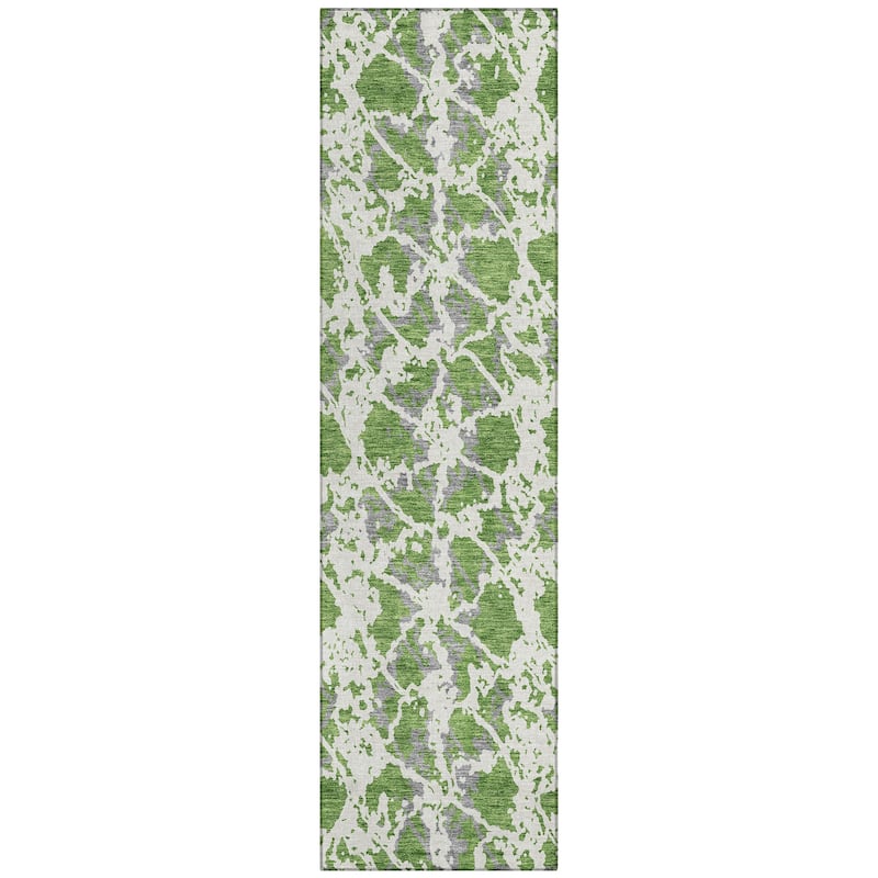 Machine Washable Indoor/ Outdoor Abstract Modern Chantille Rug