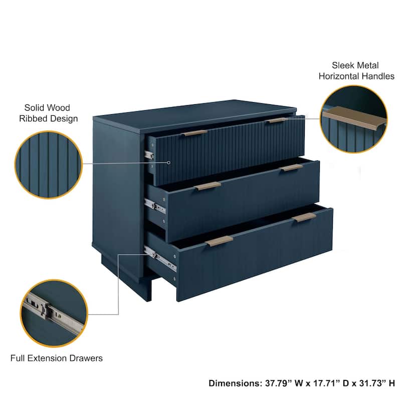 Manhattan Comfort Granville 38" Dresser (3-Drawer)