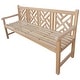 preview thumbnail 6 of 4, Seven Seas Teak Saint Thomas Outdoor Teak Wood Patio Bench, 6 Foot
