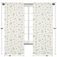 preview thumbnail 5 of 3, Lemon Floral 84-inch Window Treatment Curtain Panel Pair - Yellow Green White Watercolor Boho Bohemian Farmhouse Fruit Flower