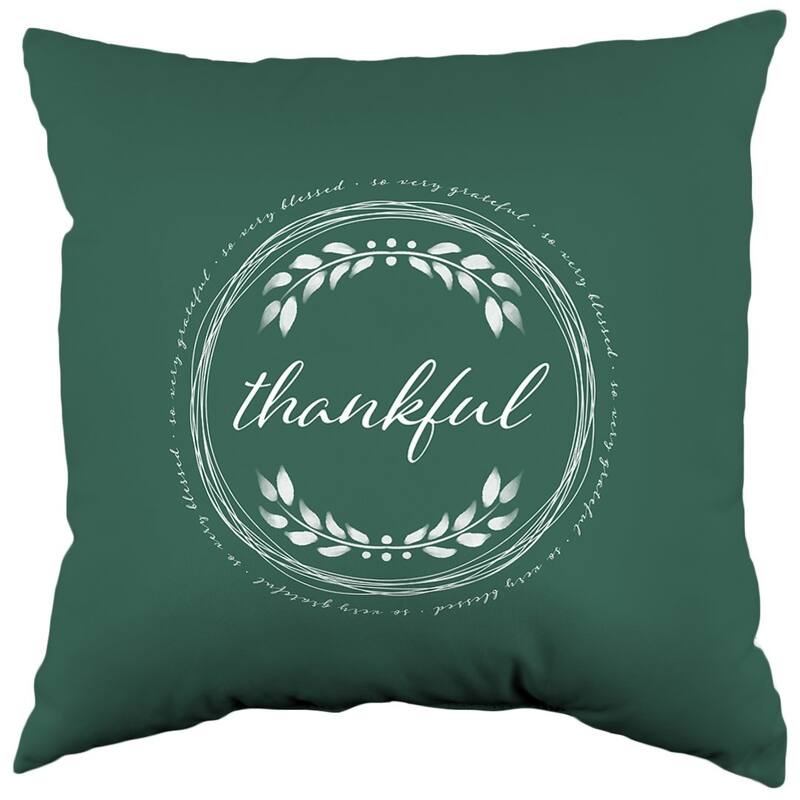 So Very Grateful Double Sided Pillow - Green