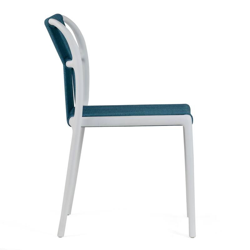 Belden Bates Blue White Outdoor Dining 2 Seats Set