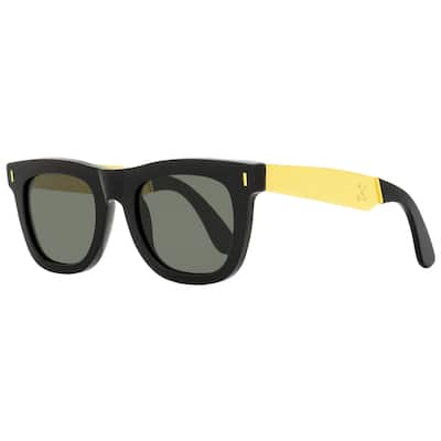 Retrosuperfuture Unisex Rectangular Sunglasses - Black/Gold