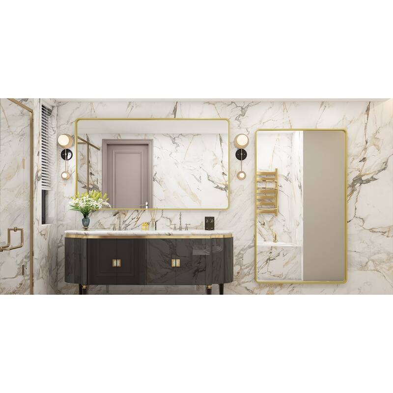 Aluminum alloy Framed Tempered Glass Wall Bathroom Vanity Mirror