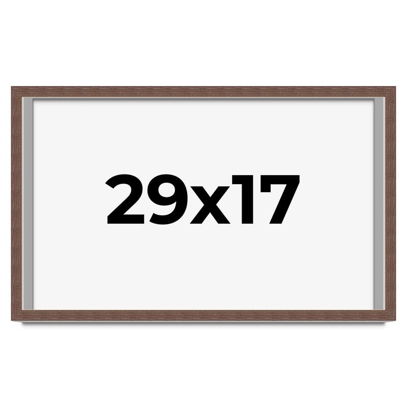 29x17 Shadow Box Frame Brown | 1.125 inches Deep Real Wood Rustic