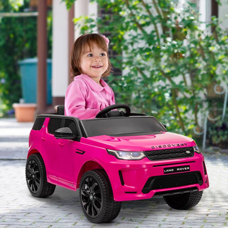 12V Land Rover Discovery Kids Electric Car with Remote Control & Music Features - Pink
