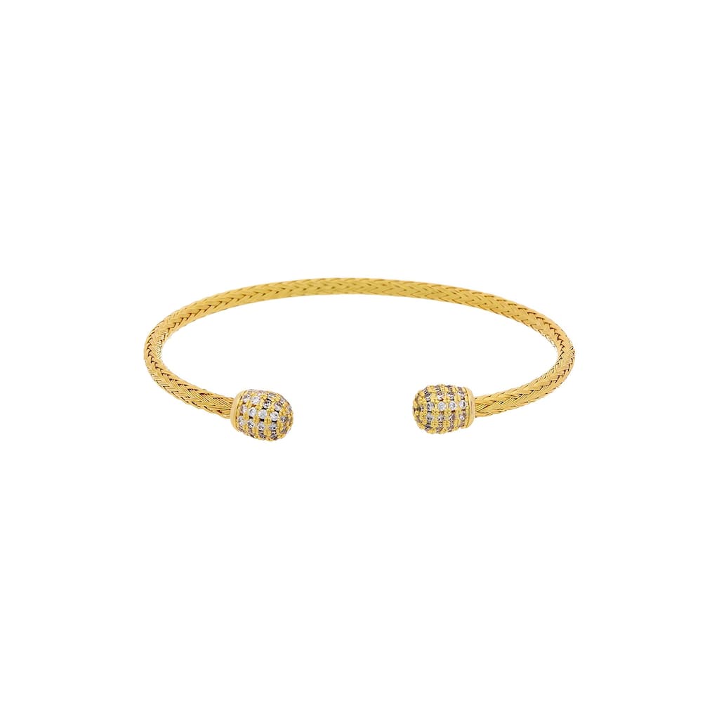Juvell Cubic Zirconia Mesh Cuff Bracelet
