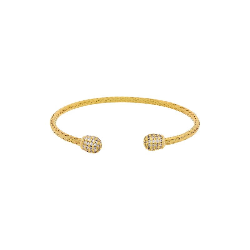 Juvell Cubic Zirconia Mesh Cuff Bracelet