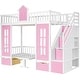 preview thumbnail 73 of 156, Modern Style Wooden Bunk Bed with Changeable Table, Upper Bed and Down Desk