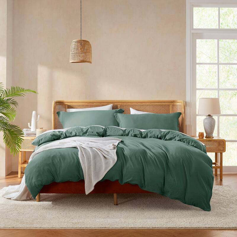Emperyan 7 PC Bedding Set, Luxury Microfiber Duvet Cover With Sheets Bed Sets