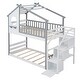 preview thumbnail 14 of 16, Stairway Bunk Bed,House Bed,Storage and Guard Rail