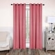 preview thumbnail 79 of 129, Superior Solid Machine Washable Room Darkening Grommet Curtains, Set of 2 52" x 120" - Pink