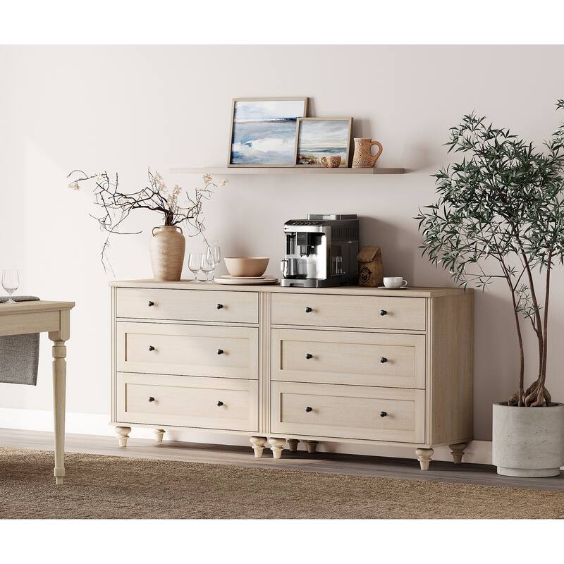 WAMPAT 3 Drawer Dresser ,Wood Storage Dresser for Bedroom