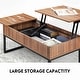 preview thumbnail 6 of 14, Wood Lift Top Coffee Table with Hidden Storage Compartment, Side Drawer and Metal Frame, Lift Tabletop Dining Table for Home,