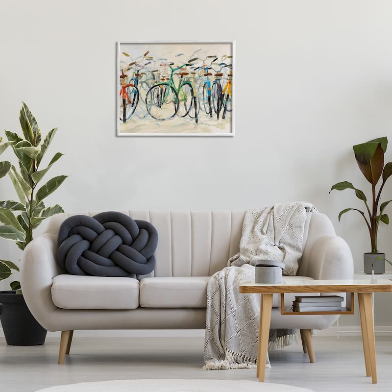 Stupell Group of Bicycles Framed Giclee Art Design By Dusza