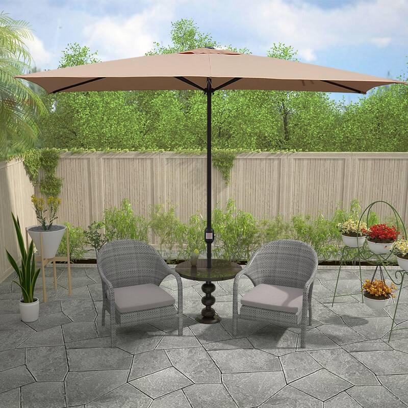 Maypex 10 X 6.5 Feet Rectangular Market Umbrella