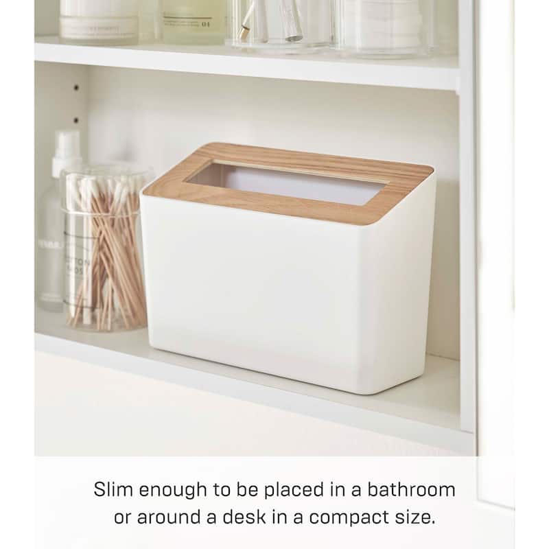 Yamazaki Home Countertop Waste Bin, ABS Plastic, 0.45 gallons, 1.7 liters, Lid
