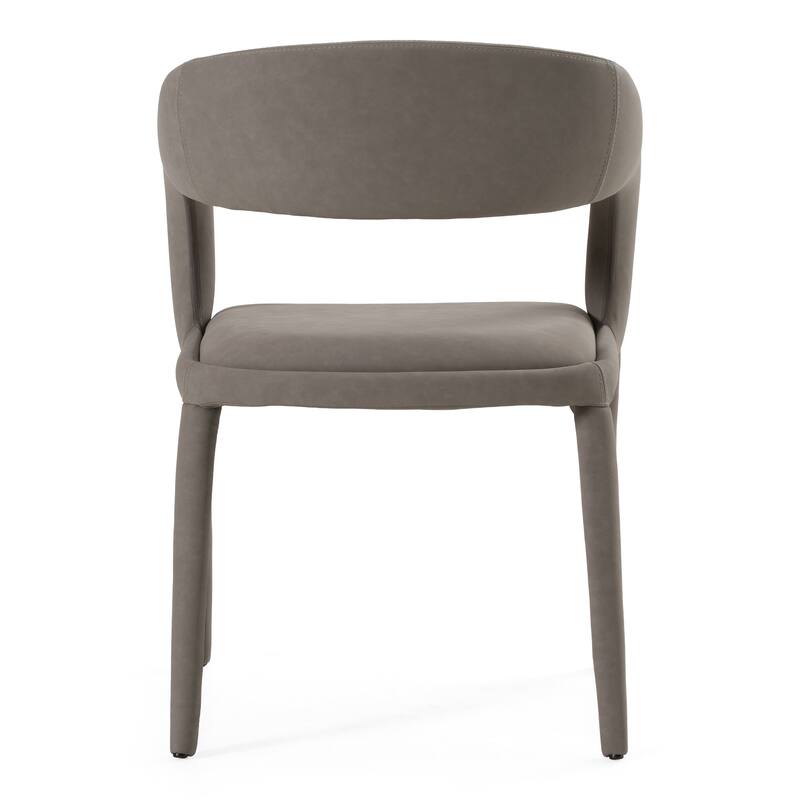 Modrest Faerron Modern Grey Leatherette Dining Chair