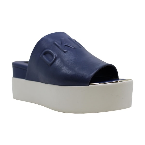 dkny covo platform slide sandals