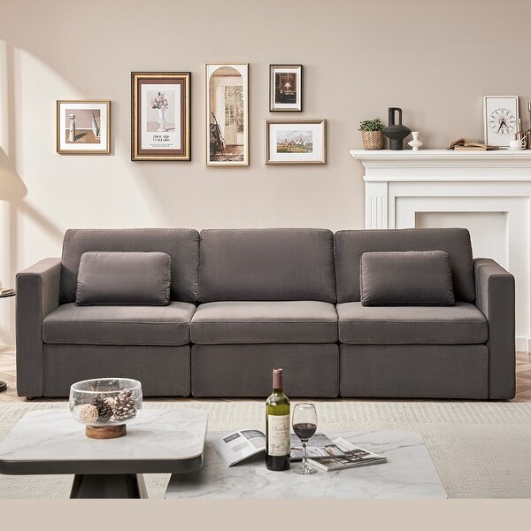 Oversized Velvet Upholstery Sectional Sofa U Shape Modular Sectional Sofa with Storage Ottomans for Livingroom Bed Bath Beyond 40834465