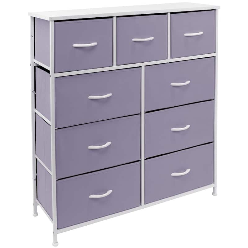 Modern Color Print 9-cubby Storage Tower - Purple