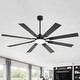 preview thumbnail 80 of 93, 48"/52"/60"/72" Modern Black LED Ceiling Fan with Light Remote (3/5/6/8/12 Reversible Blades) 72"-8-Blade