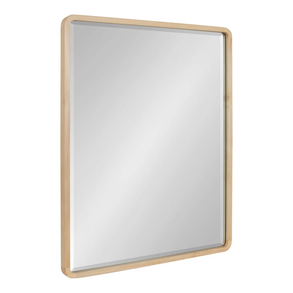Kate and Laurel McLean Wood Radius Rectangle Wall Mirror