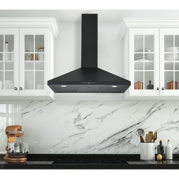 Black matte range hood cheap