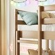 preview thumbnail 5 of 18, Rubber Wood Detachable Triple Twin Bunk Bed with Two Built-in Ladders,Guardrails,Kids and Baby