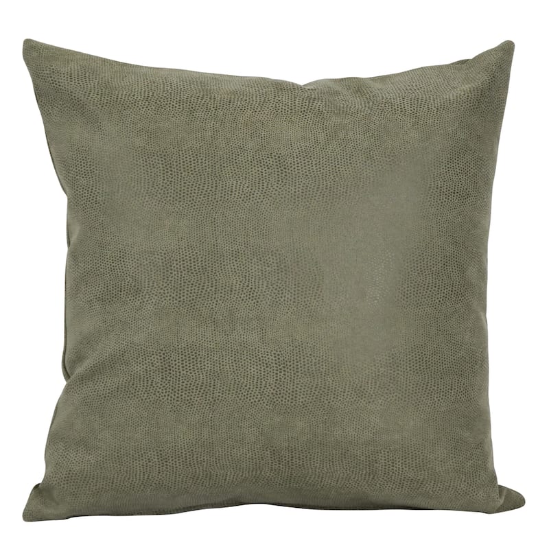 17-inch Sage Green Faux Leather Throw Pillows (Set of 1, 2,or 4)