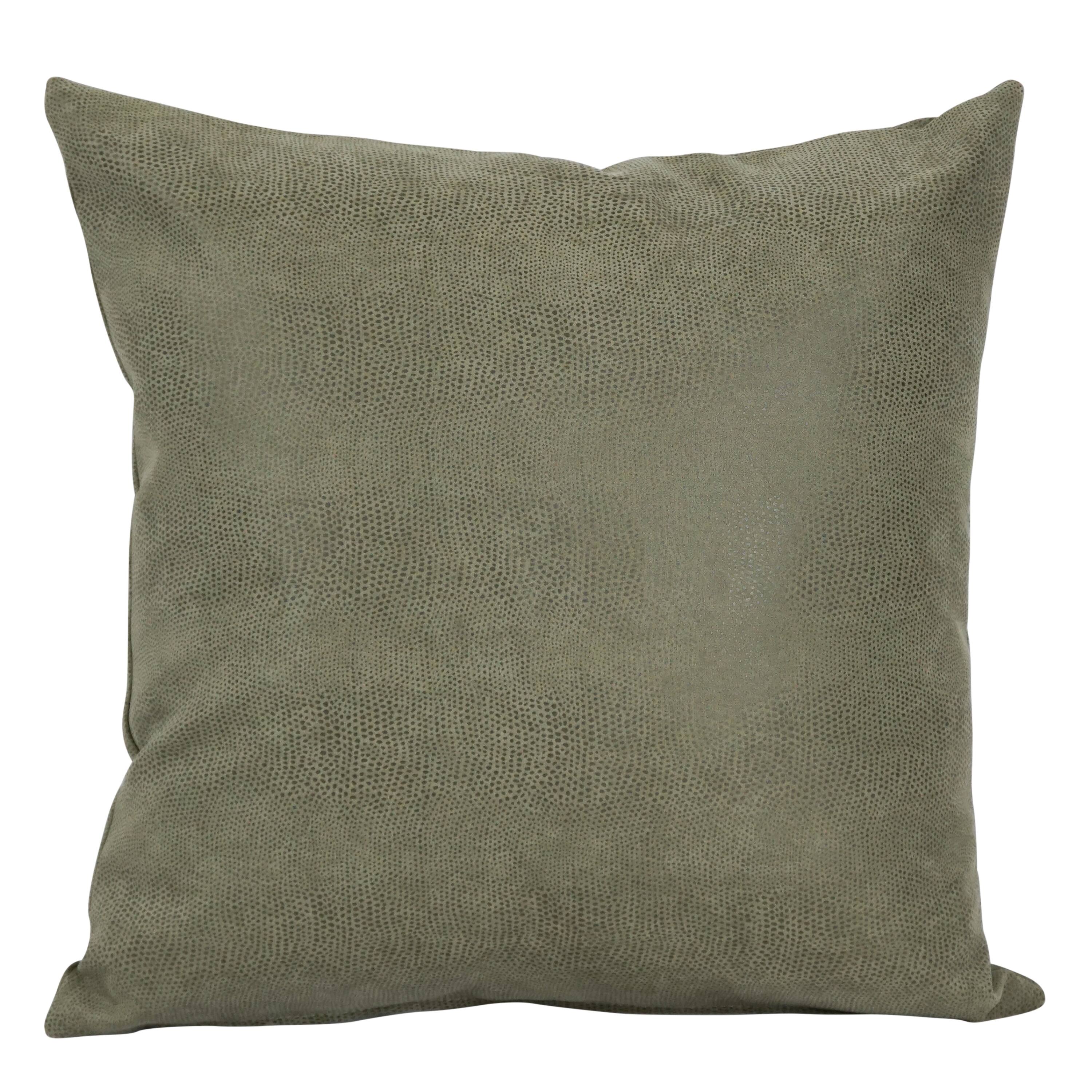 17inch Sage Green Faux Leather Throw Pillows (Set of 1, 2,or 4) On