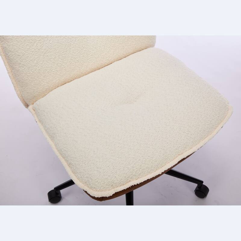 Oversize Seat Cirss Cross Chair with Wheels, Elegant Design Computer Chair, Adjustable Height 360° Rolling Swivel Chair