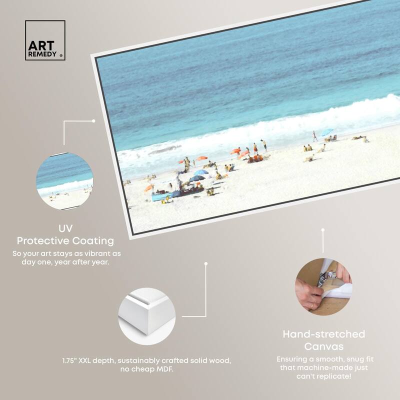 Beach Panorama Love Panoramic Canvas by Art Remedy