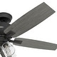 preview thumbnail 11 of 16, Hunter Gatlinburg Ceiling Fan w/ LED Light Kit, Handheld Remote - Transitional- EASY INSTALLATION