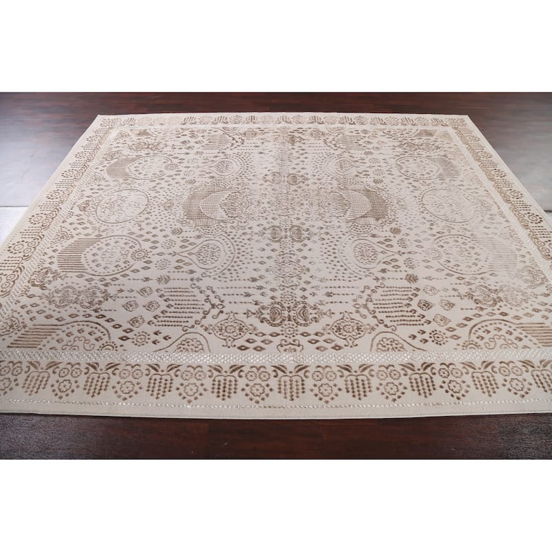 Geometric Damask Transitional Oriental Turkish Rug Decorative Carpet