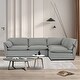 Sienna Gray Upholstered L-shaped Sectional Sofa - 114.18