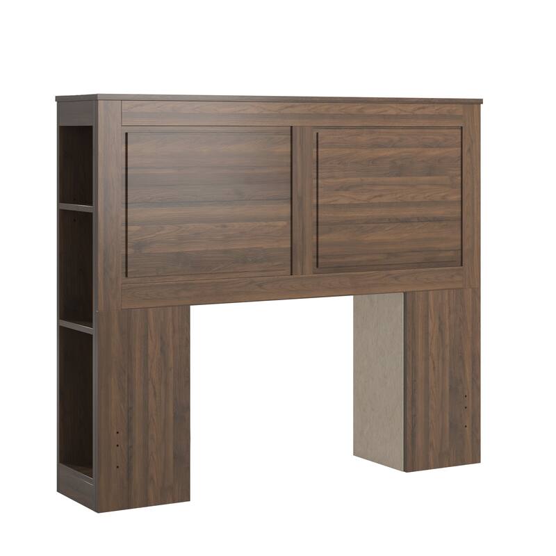Keigo Walnut Finish Full Storage Headboard by iNSPIRE Q Classic - Full
