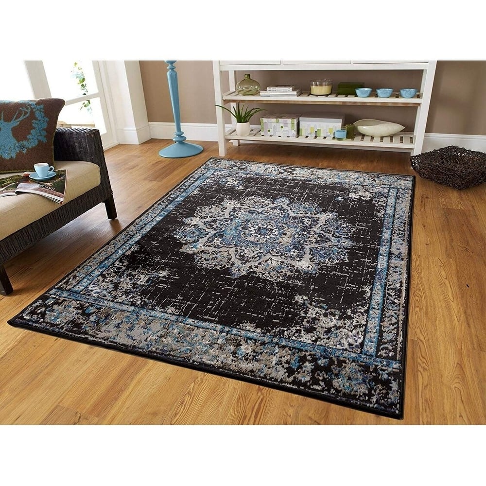 Copper Grove Perushtitsa Distressed Oriental Medallion Area Rug
