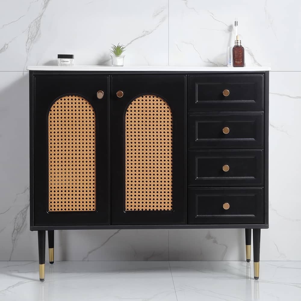 36" Bathroom Vanity with Ceramic Basin