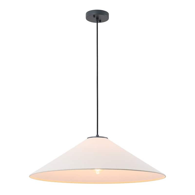 1-Light Modern Fabric Single Cone Pendant