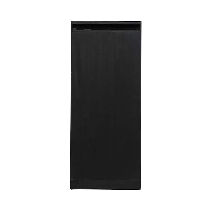 Meritage Aged Charcoal Rub-thru Caramel Bunching Bookcase - 32" x 14" x 76"