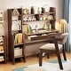 preview thumbnail 4 of 21, Kids Desk and Chair Set, Kids Table Computer Desk, Writing Desk Brown